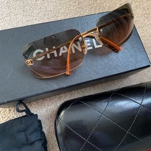 SOLD Vintage Chanel Y2K Rimless Sunglasses